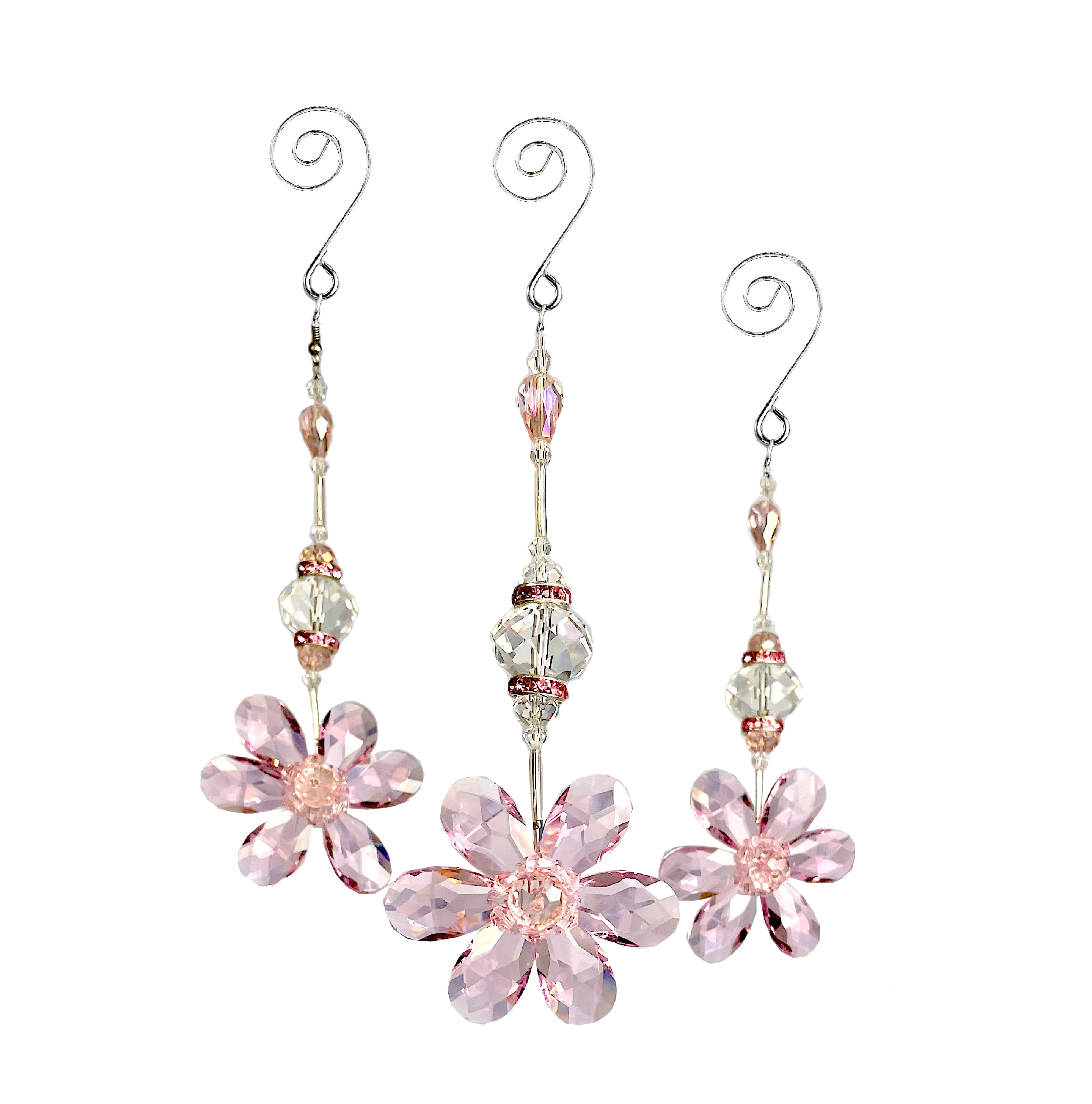 Crystal Pink Flower, Crystal Decor Christmas Wedding Decorations